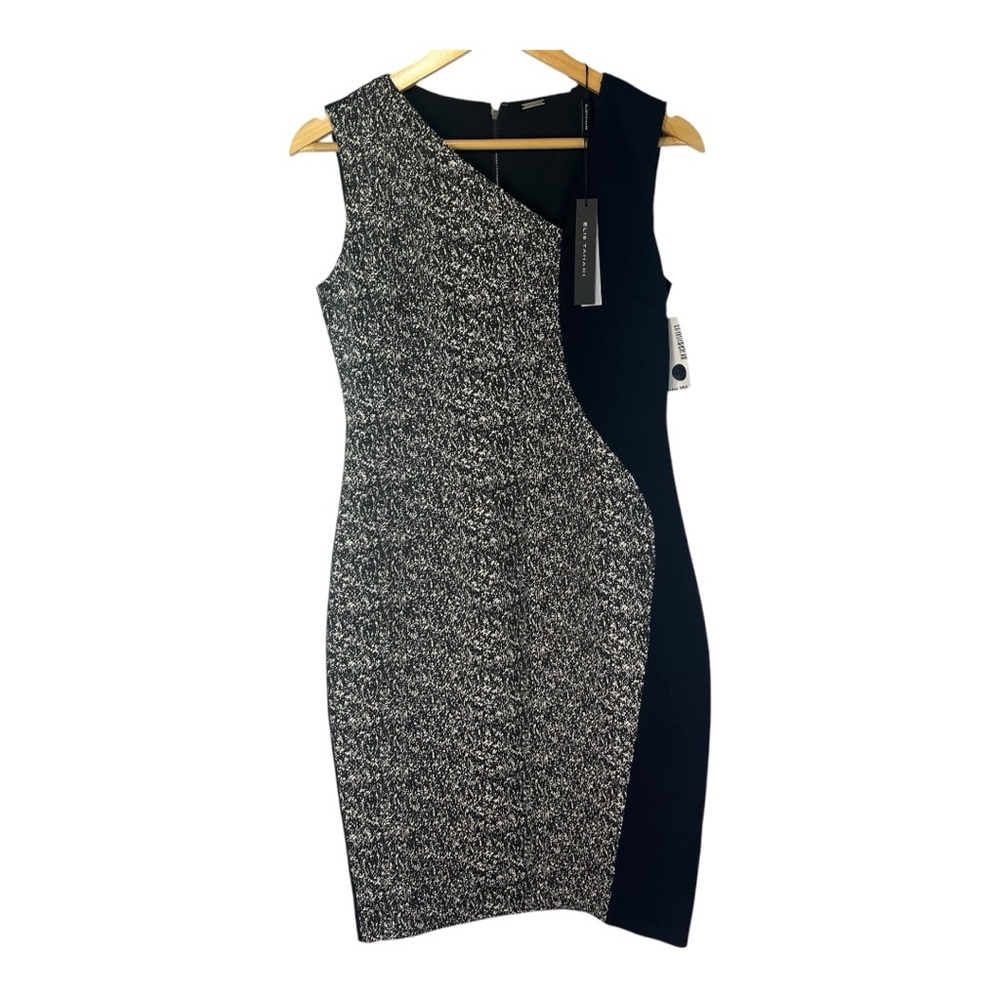 ElieTahari Elegant Black and Gray Lyndsey‎ Dress Women’s Size 4 NWT